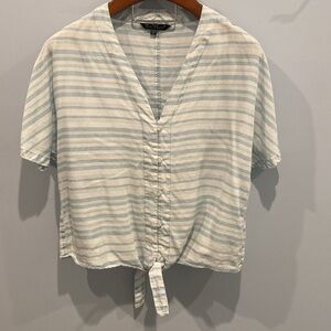 Velvet Heart top with button front and v neck